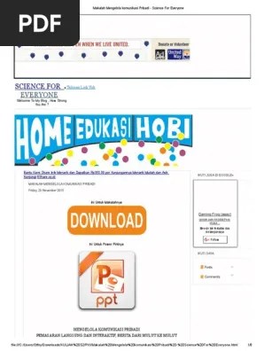 Makalah tentang mengelola komunikasi pemasaran ini akan menghadirkan. Makalah Mengelola Komunikasi Pribadi Science For Everyone Pdf