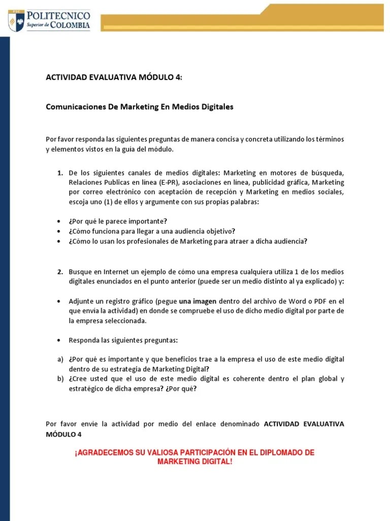 Actividad Modulo 4 | PDF