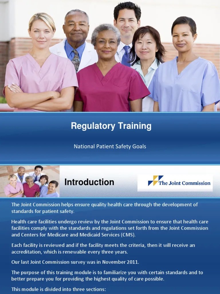 MODULE 3 STUDENT National Patient Safety Goals 2013 | PDF | Joint ...