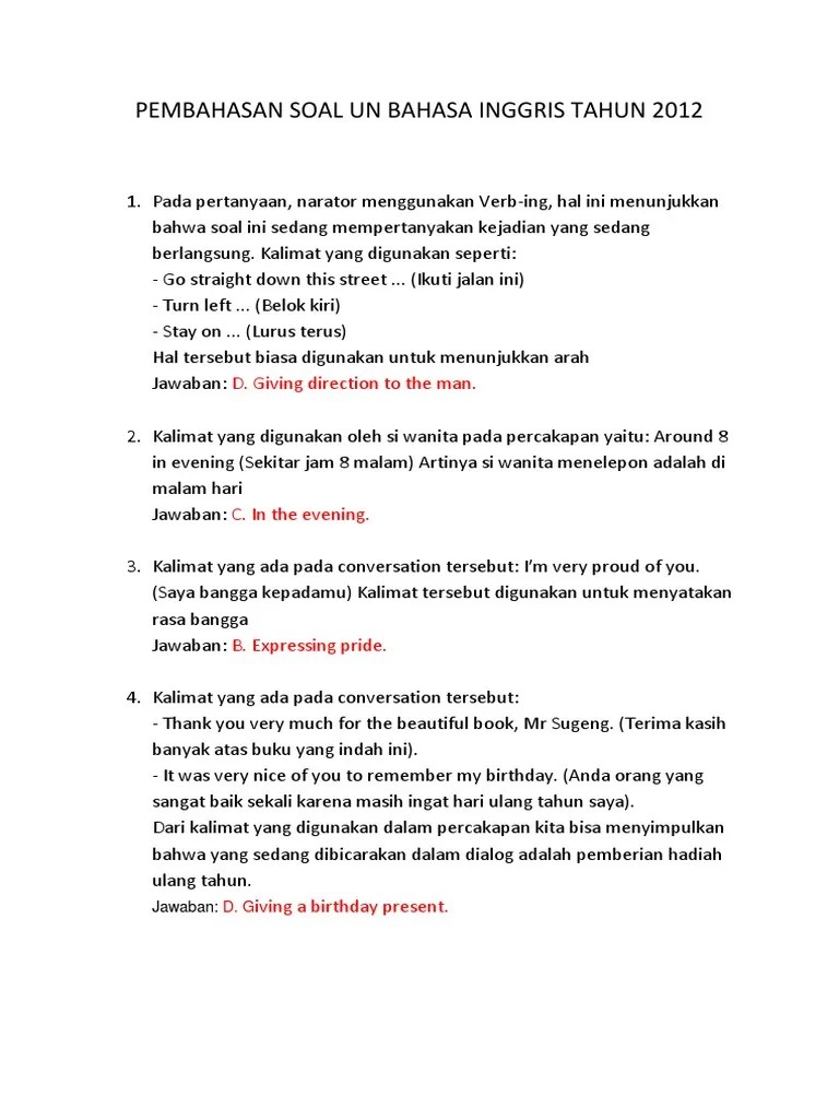 Asking for help · mother: Pembahasan Soal Un Bahasa Inggris Tahun 2012 Pdf
