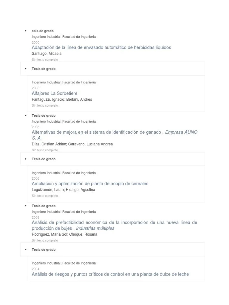 Temas De Tesis Ingenieria Industrial) | PDF | Ingeniería Industrial ...