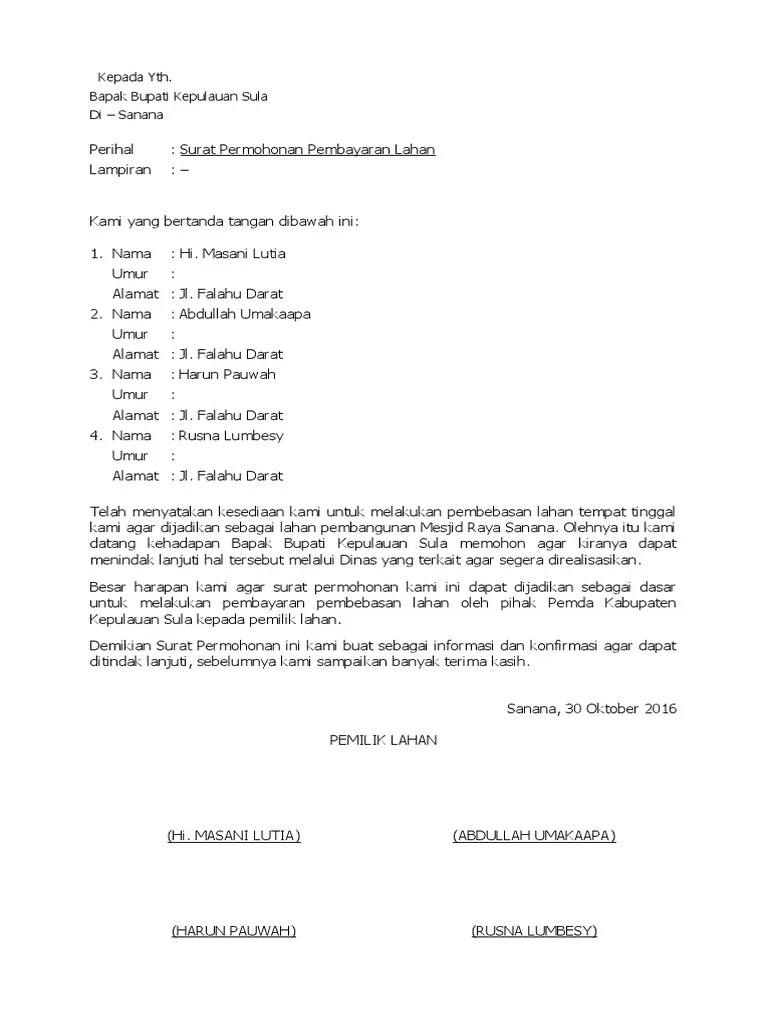 Contoh Surat Hibah Wang Englshsabih 
