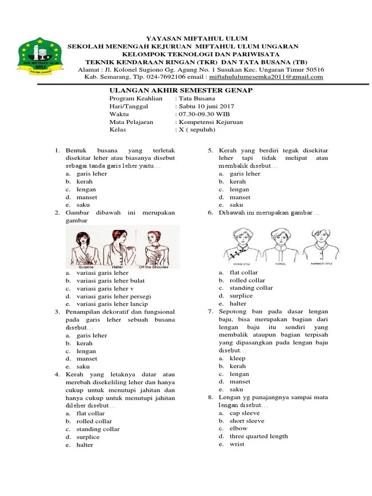 Jawaban dari soal bahasa inggris kelas x. Soal Pariwisata Kelas 10 Semester 2 Mathlaul Khairiyah