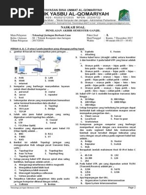 Sekelompok perangkat pada satu lan atau. Soal Uas Tjbl A