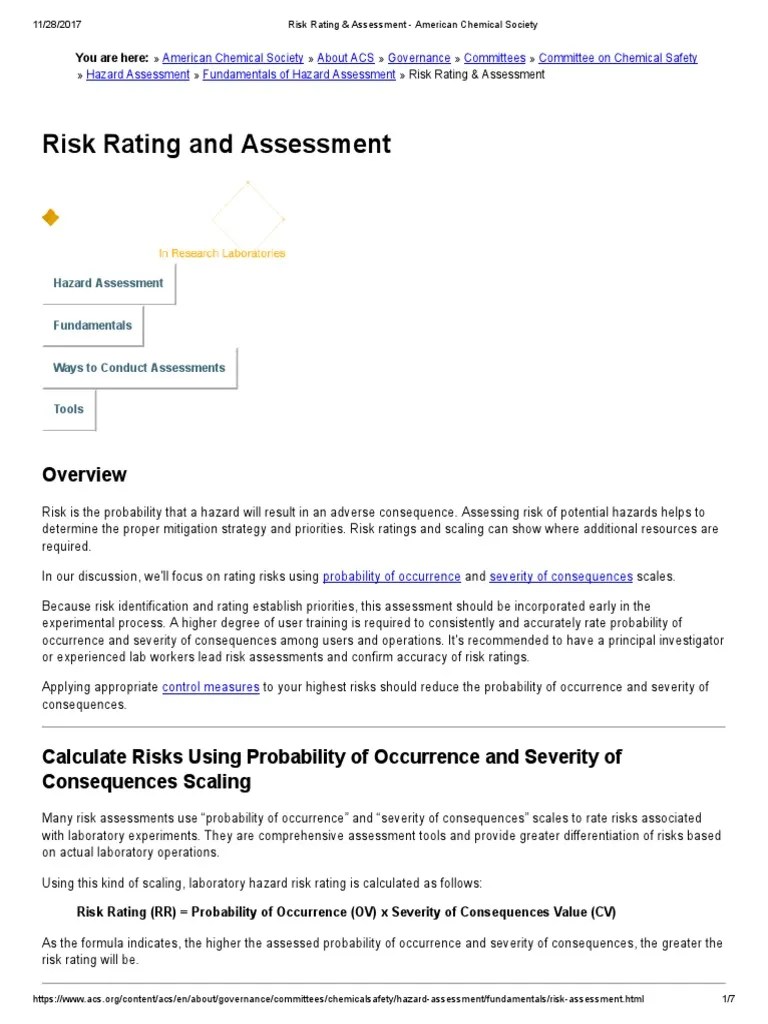 Risk Rating & Assessment | PDF | Risk Assessment | Risk