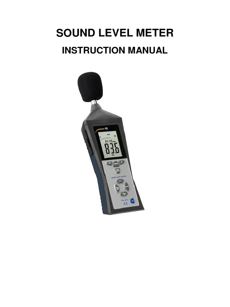 Man Sound Level Meter Pce 322a En PDF | PDF | Usb | Microphone