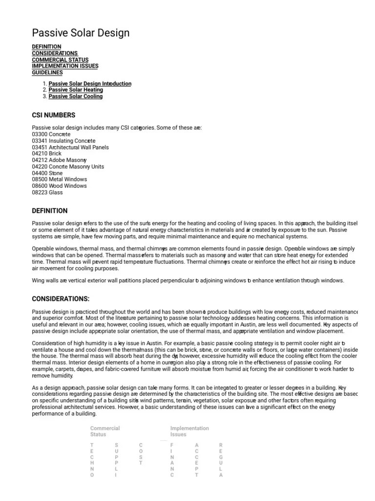 Passive Solar Design | PDF | Solar Energy | Window