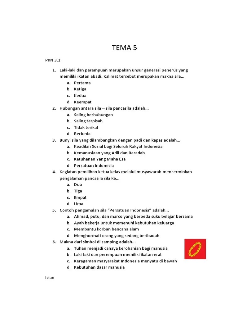 Soal TEMA 5 Kelas 4 | PDF
