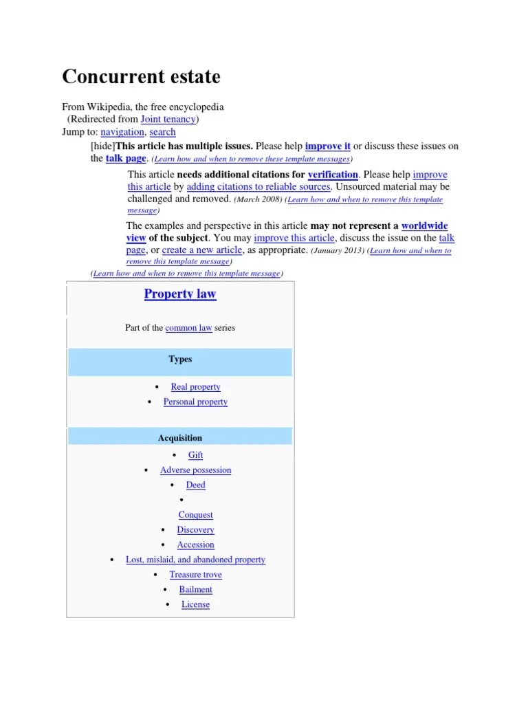 Concurrent Estate | PDF | Concurrent Estate | Real Property