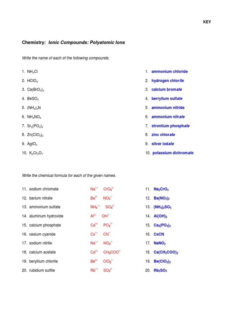 If you've got some mechanical skills, you can save some money by replacing the radiator yourself. Unit 4 Naming Amp Types Naming Polyatomic Compounds Worksheet 2 Page 1 Answers Pdf Ammonium Calcium