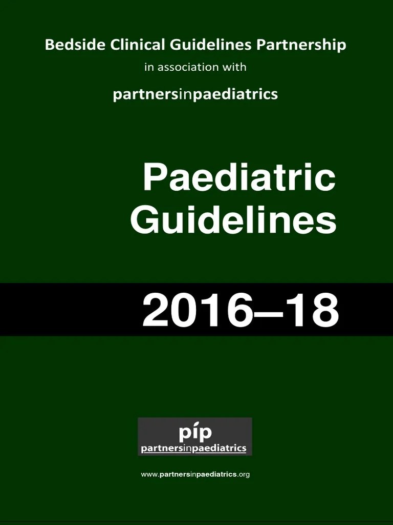 Clinical Guidelines In Pediatrics | PDF | Cardiopulmonary Resuscitation ...