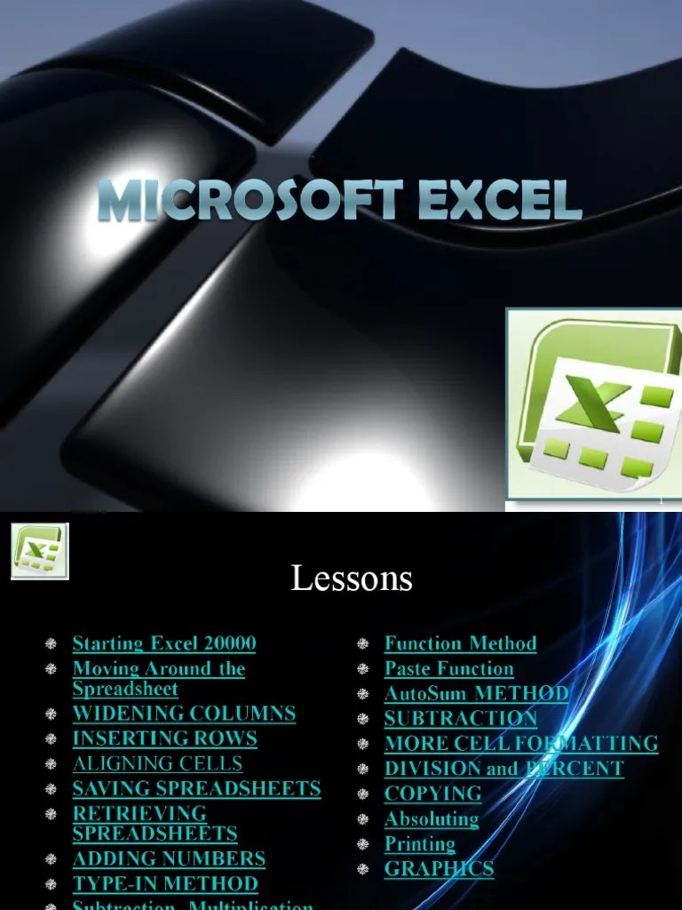 Microsoft Excel Tutorial | PDF | Microsoft Excel | Spreadsheet