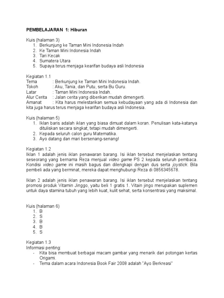 kunci jawaban buku matematika kelas 5 terbitan erlangga. Kunci Jawaban Esps Bahasa Indonesia Kelas 5 Cara Golden