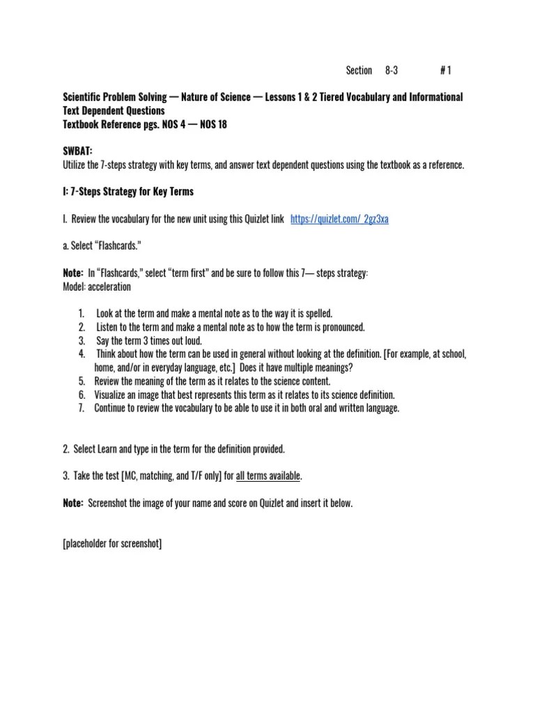 Scientific Problem Solving 1 | PDF | Nature