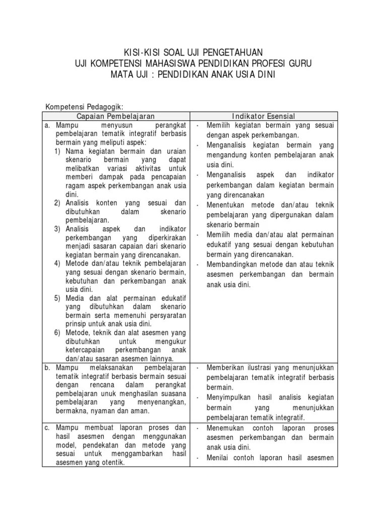 Dalam bentuk laporan untuk kepentingan tindak lanjut pengembangan. Paud Pdf Pdf