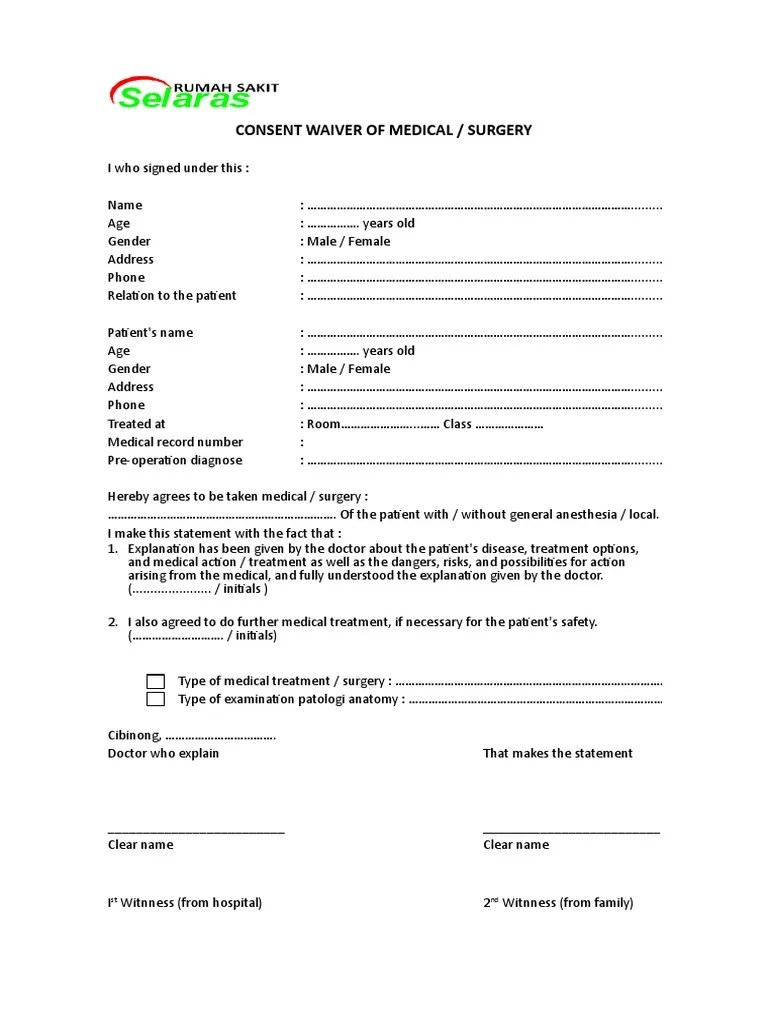Terbitan who (world health organization) yang menggunakan bahasa inggris sebagai pengantar. Informed Consent Inggris Pdf