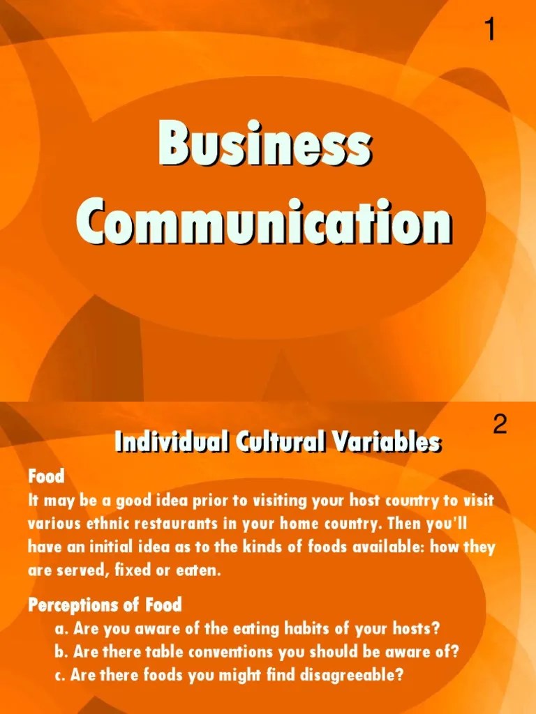 Business Communication - EnG301 Power Point Slides Lecture 14 | PDF | Nonverbal Communication ...