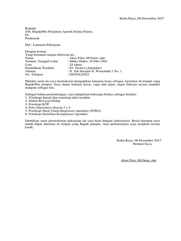 Memohon perkerjaan didalam sektor swasta dan kerajaan memerlukan. Contoh Surat Lamaran Kerja Untuk Lulusan Sma Delinews Tapanuli