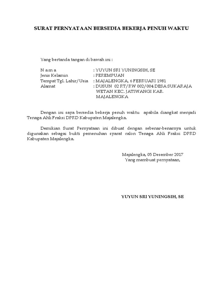 Datanglah dengan membawa surat pengantar rt, fotocopy bukti pembayaran pbb, fotocopy kartu keluarga dan fotocopy ktp ke kantor lurah; 13 Surat Pernyataan Bekerja Images Failfaire News