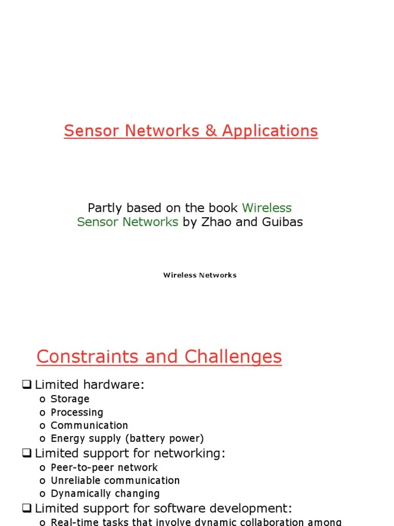 Sensor Networks | PDF | Wireless Sensor Network | Routing