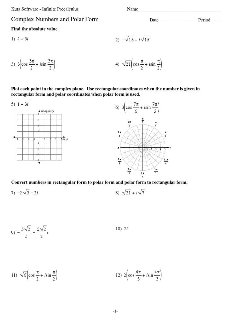 06 - Complex Numbers And Polar Form | PDF | Complex Number ...