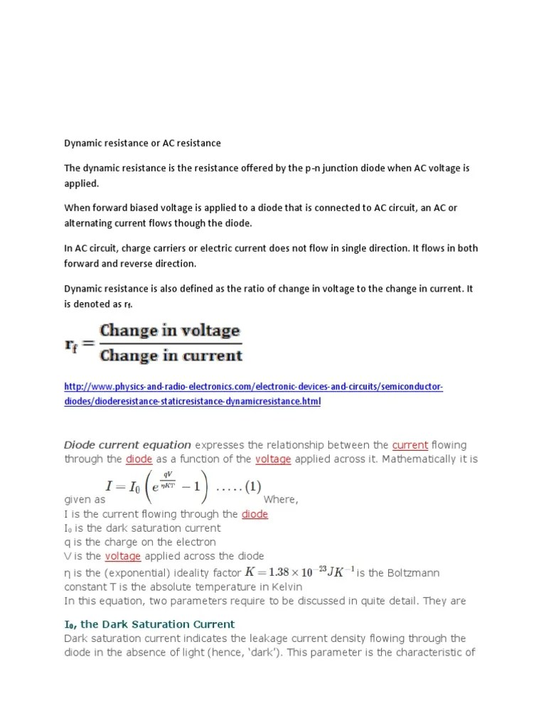 Distance Diode P N Junction