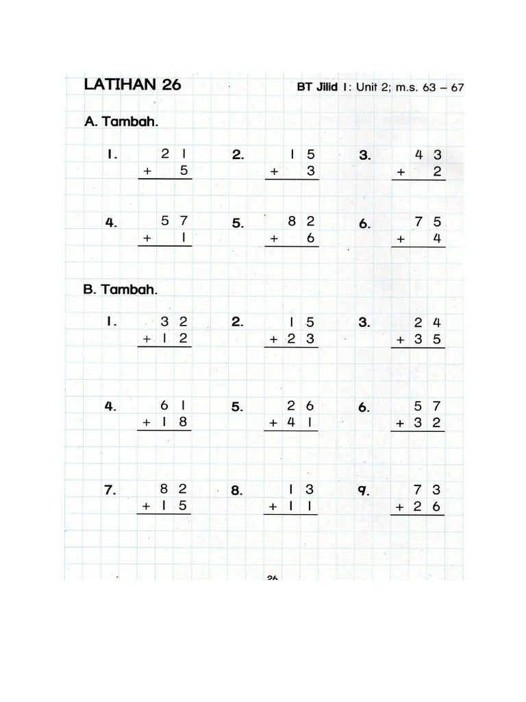 ођђlatihanођѓ ођђtambahођѓ ођђtolakођѓ ођђtahunођѓ ођђ1ођѓ Pdf Lembaran Kerja ођђmatematikођѓ Prasek