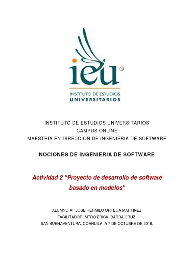 Proyecto De Desarrollo De Software Basado En Modelos | PDF | Ingeniería ...