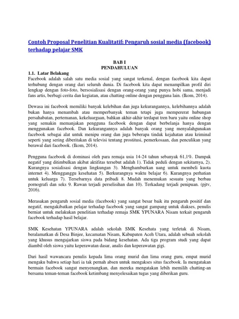 Penelitian Kualitatif Pengaruh Sosmed | PDF