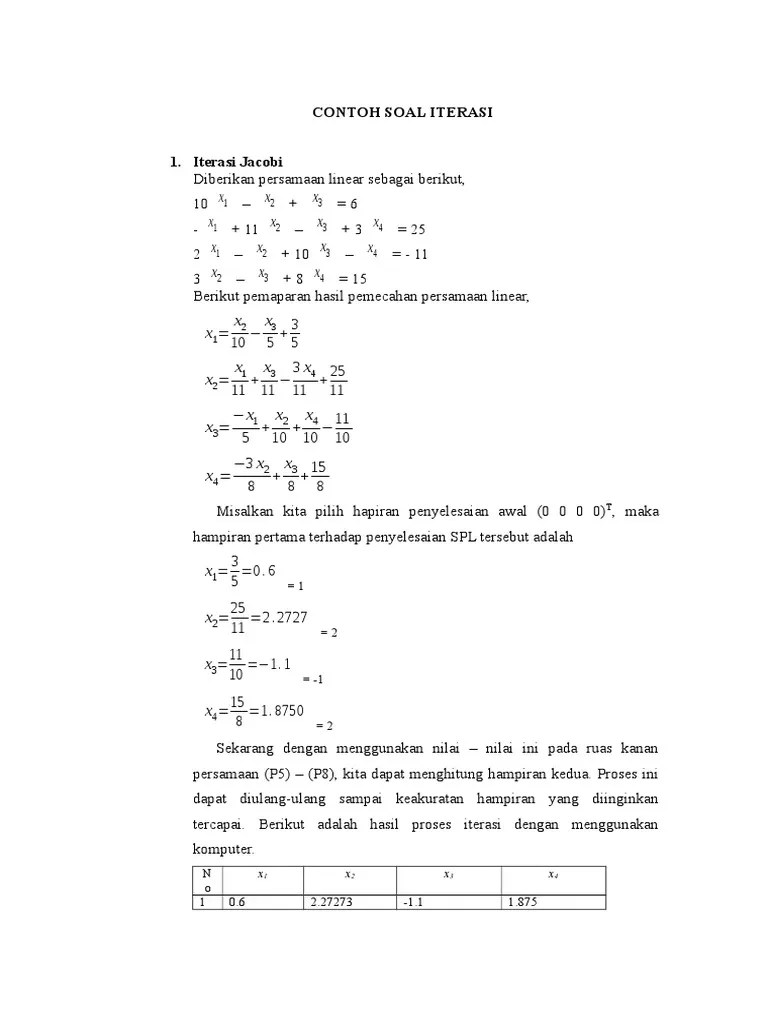 Contoh soal fisika kelas x bab 1 hakikat fisika dan metode ilmiah ~ sekolahmuonline.com. Contoh Soal Dan Jawaban Iterasi Gauss Seidel - Jawaban Buku