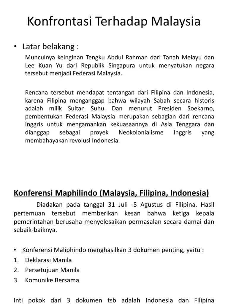 Konfrontasi Terhadap Malaysia | PDF