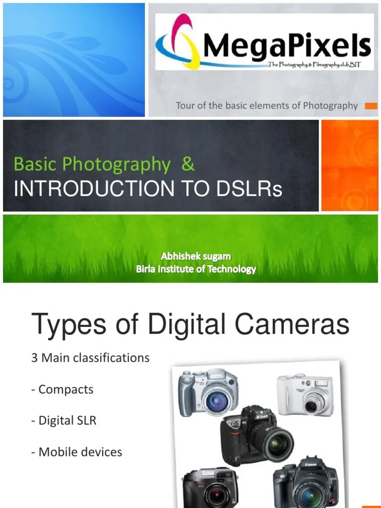 Basic Photography &: Introduction To Dslrs | PDF | Digital Single Lens ...
