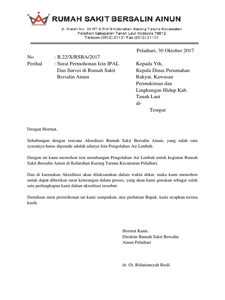 Contoh Surat Pengantar Ke Dinas Lingkungan Hidup Nusagates 