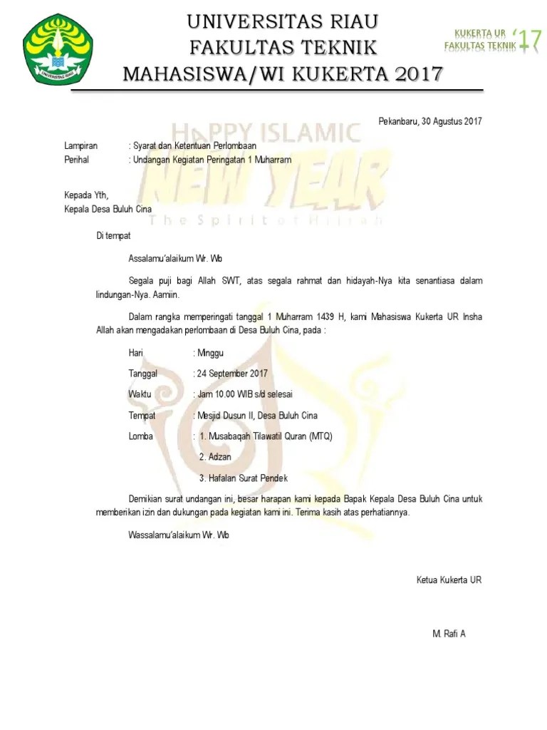 Surat Pemberitahuan Dan Undangan Pembagian Lps Sdit Kaifa Sekolah Islam Terpadu Kaifa 