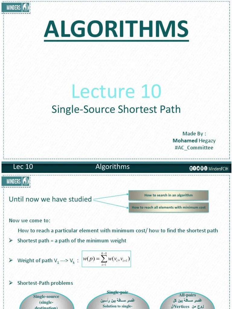 Algorithms: Single-Source Shortest Path | PDF | Operations Research ...
