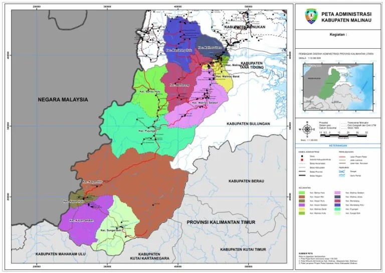 Peta Kabupaten Malinau | PDF