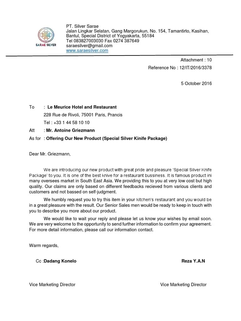 Contoh Surat Quotation Letter - Nusagates