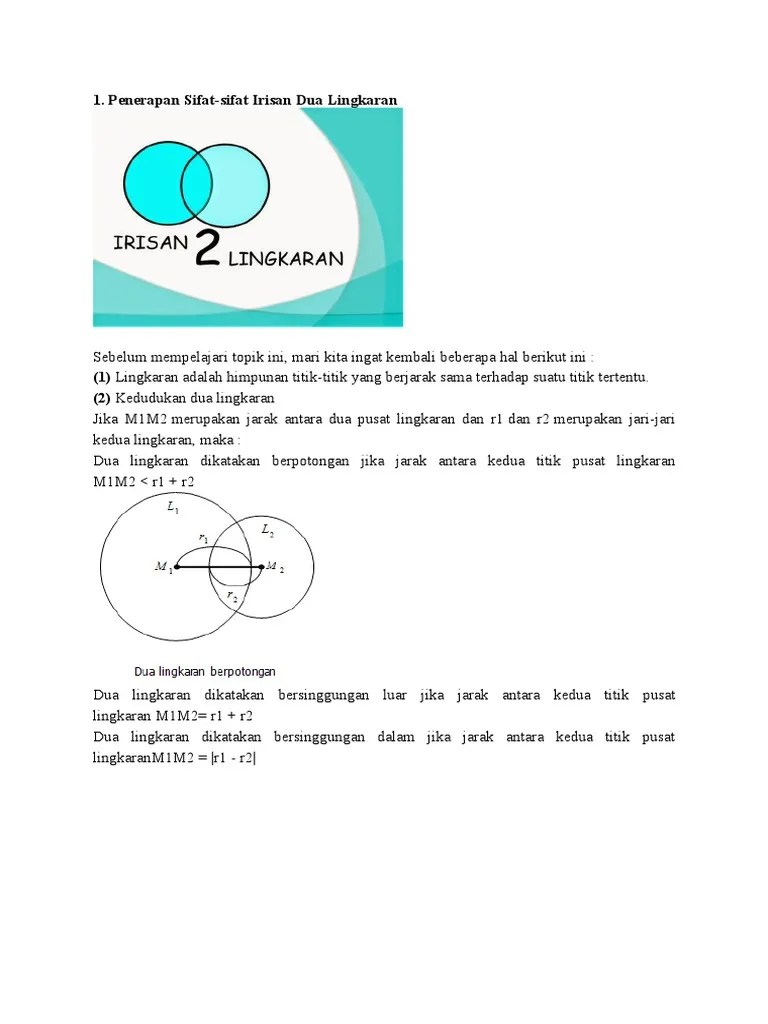 Irisan Dua Lingkaran | PDF