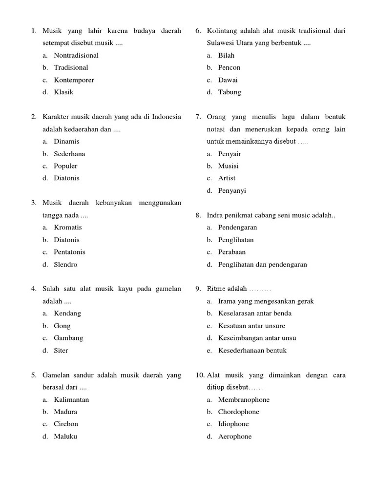 Kumpulan Soal Essay Seni Rupa