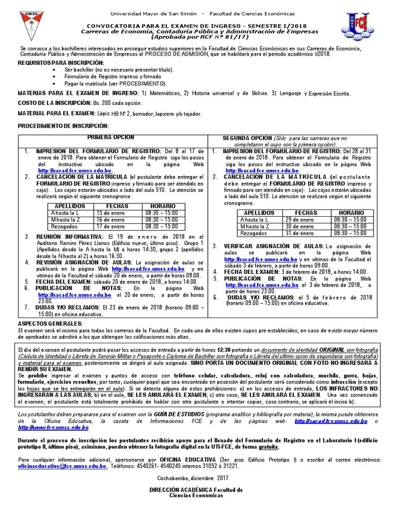 Examen Ingreso Licenciatura 1-2018 | PDF | Educación Avanzada