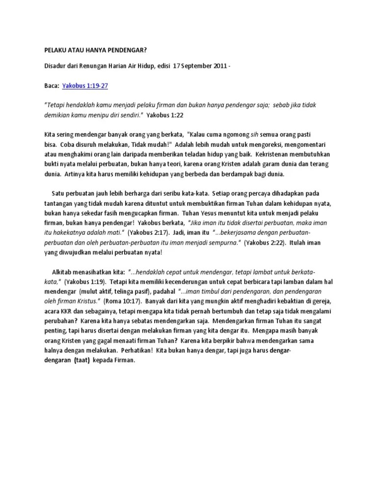 Khotbah Yakobus 4 | PDF