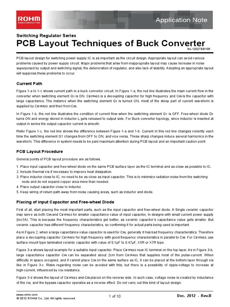 Converter Pcb Layout Appli E Pdf Capacitor Inductor