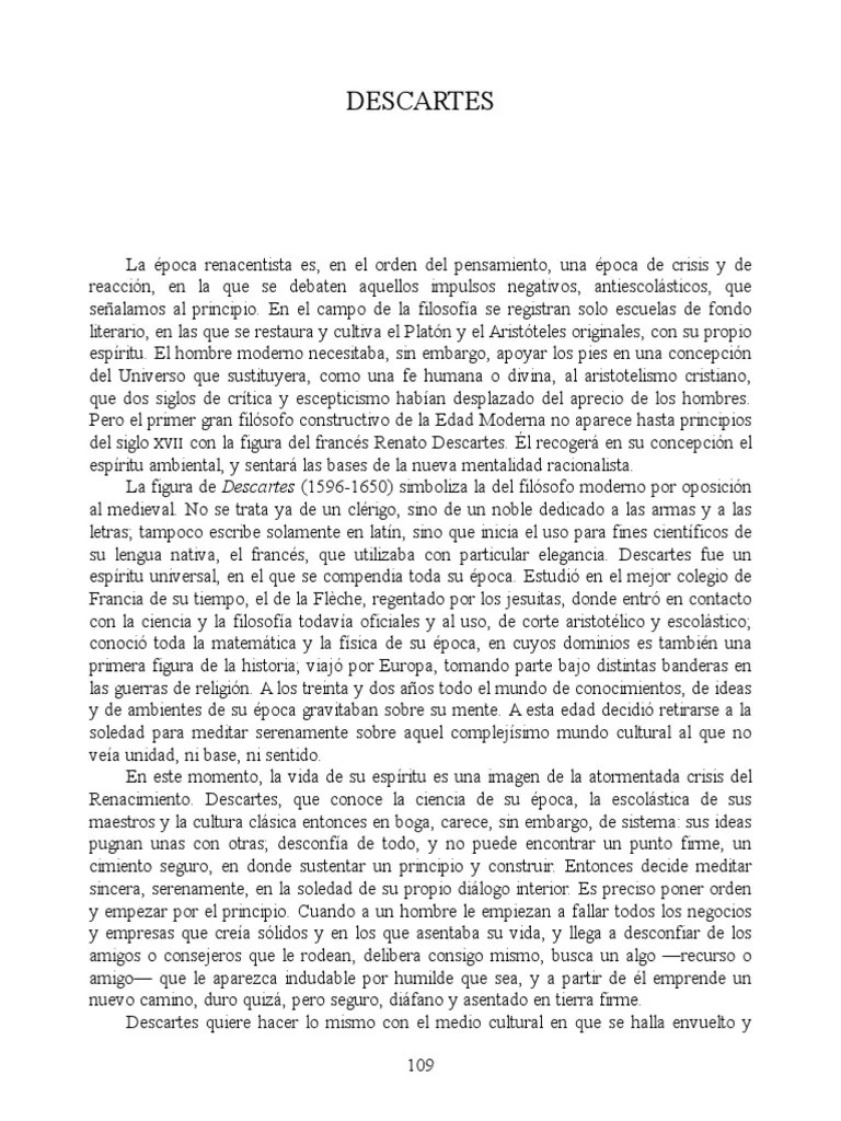 Descartes. Historia Sencilla De La Filosofia - Rafael Gambra | PDF | René Descartes | Existencia