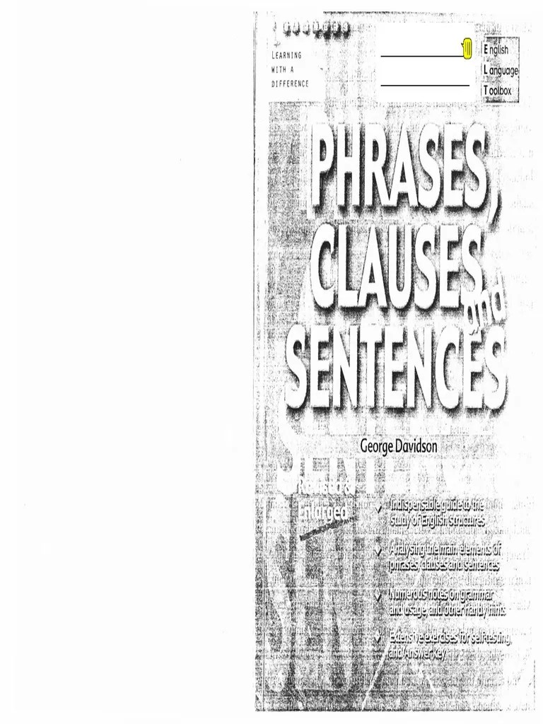 Phrases, Clauses And Sentences | PDF | Phrase | Clause