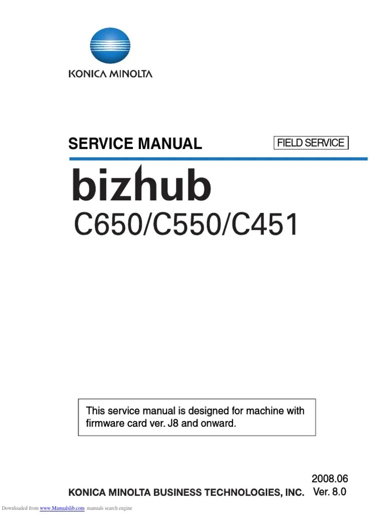 Konica minolta introduces the new bizhub 350 / 250, with respective copying and . Service Manual Bizhub C650 C550 C451 Pdf Ac Power Plugs And Sockets Electrical Connector