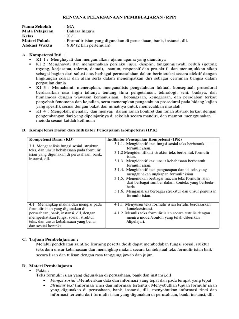 Bahasa Inggris Peminatan Kelas X Understanding Forms Cute766