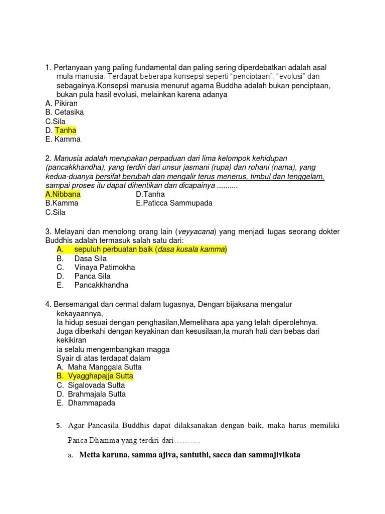 Maybe you would like to learn more about one of these? Soal Dan Jawaban Agama Buddha