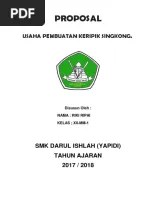 Salah satu perencanaan terbaik yang bisa anda lakukan adalah dengan membuat proposal usaha. Contoh Proposal Keripik Singkong.docx