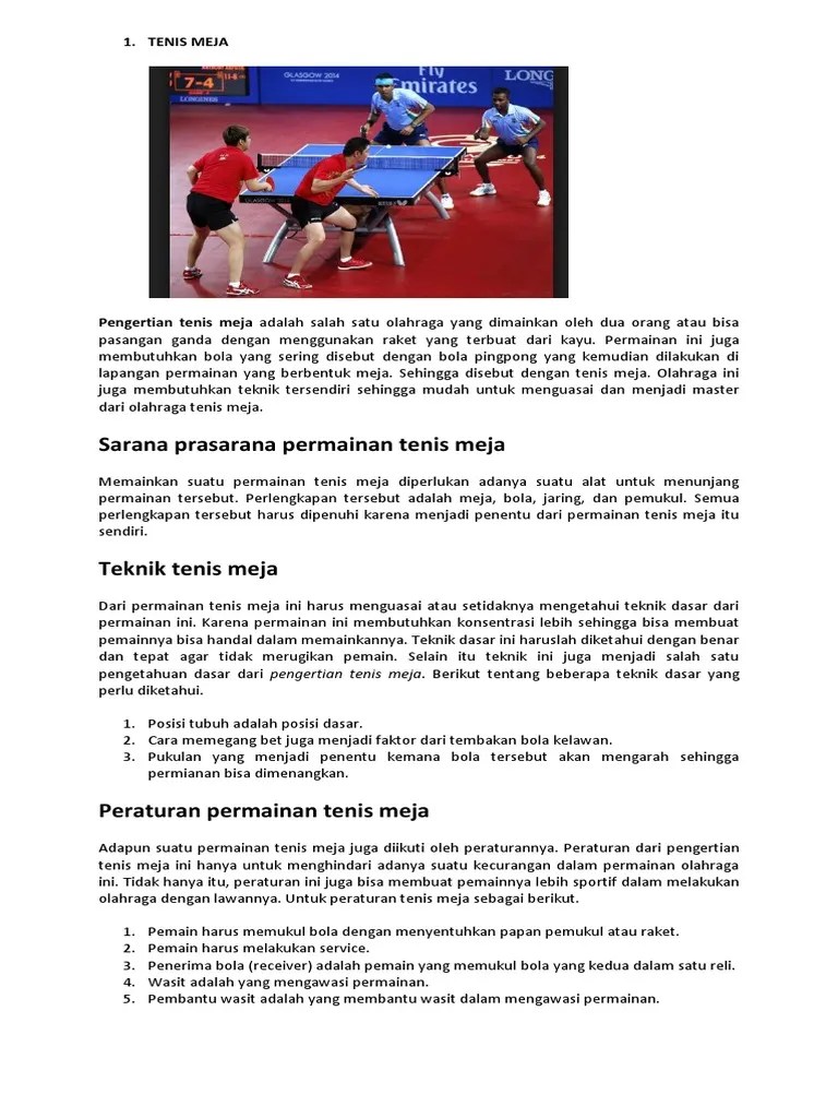 Kliping Tenis Meja – Beinyu.com