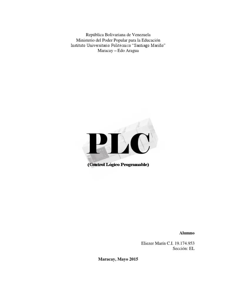 PLC Controlador Logico Programable | Descargar Gratis PDF | Controlador Lógico Programable ...